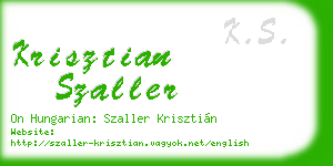 krisztian szaller business card